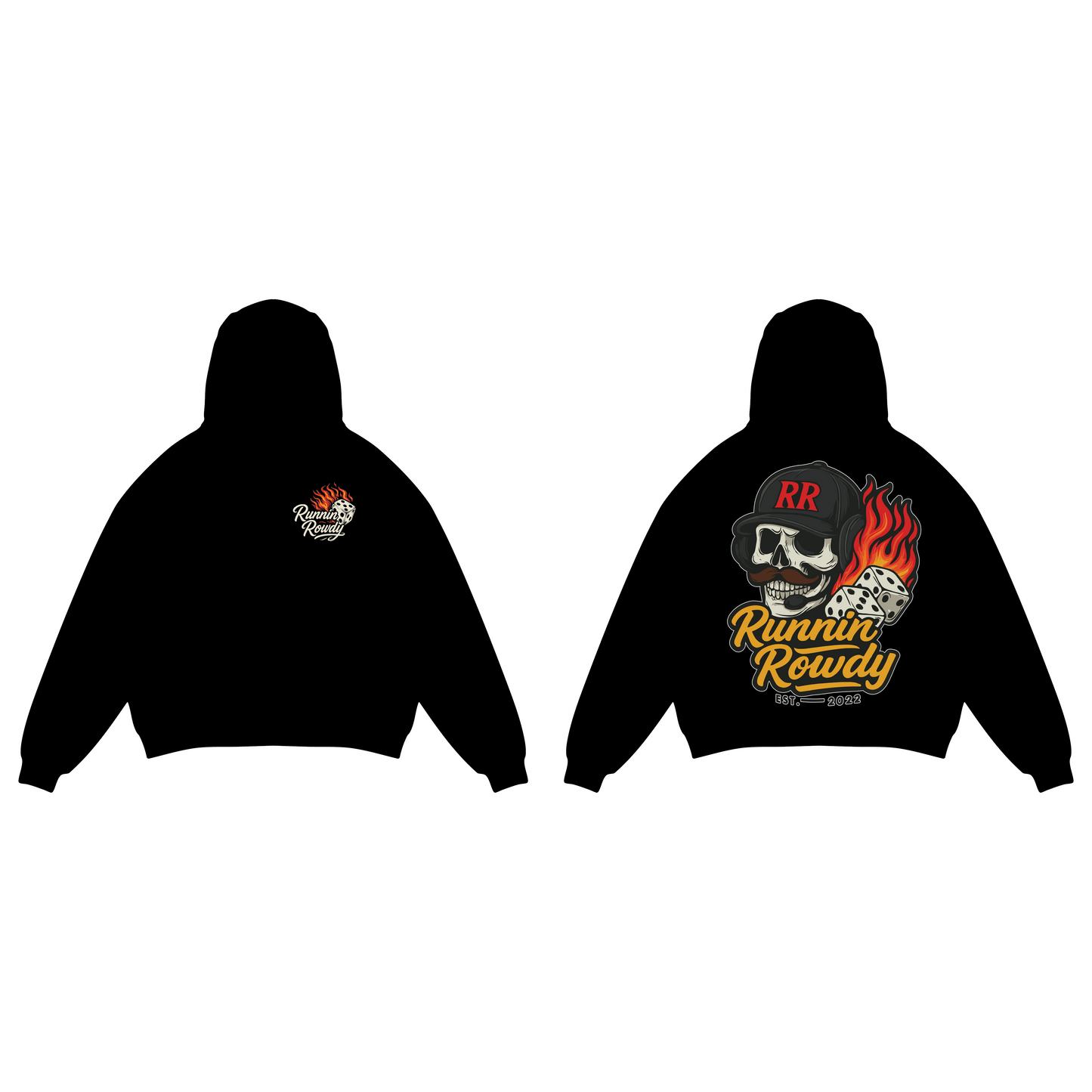 Runnin Rowdy Skull N Dice Hoodie