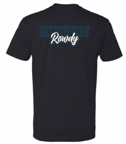 Runnin Rowdy Teal Script Tee