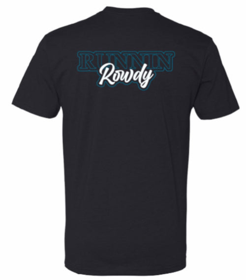 Runnin Rowdy Teal Script Tee