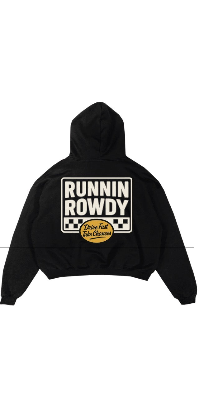 Runnin Rowdy Checkered Flag Hoodie