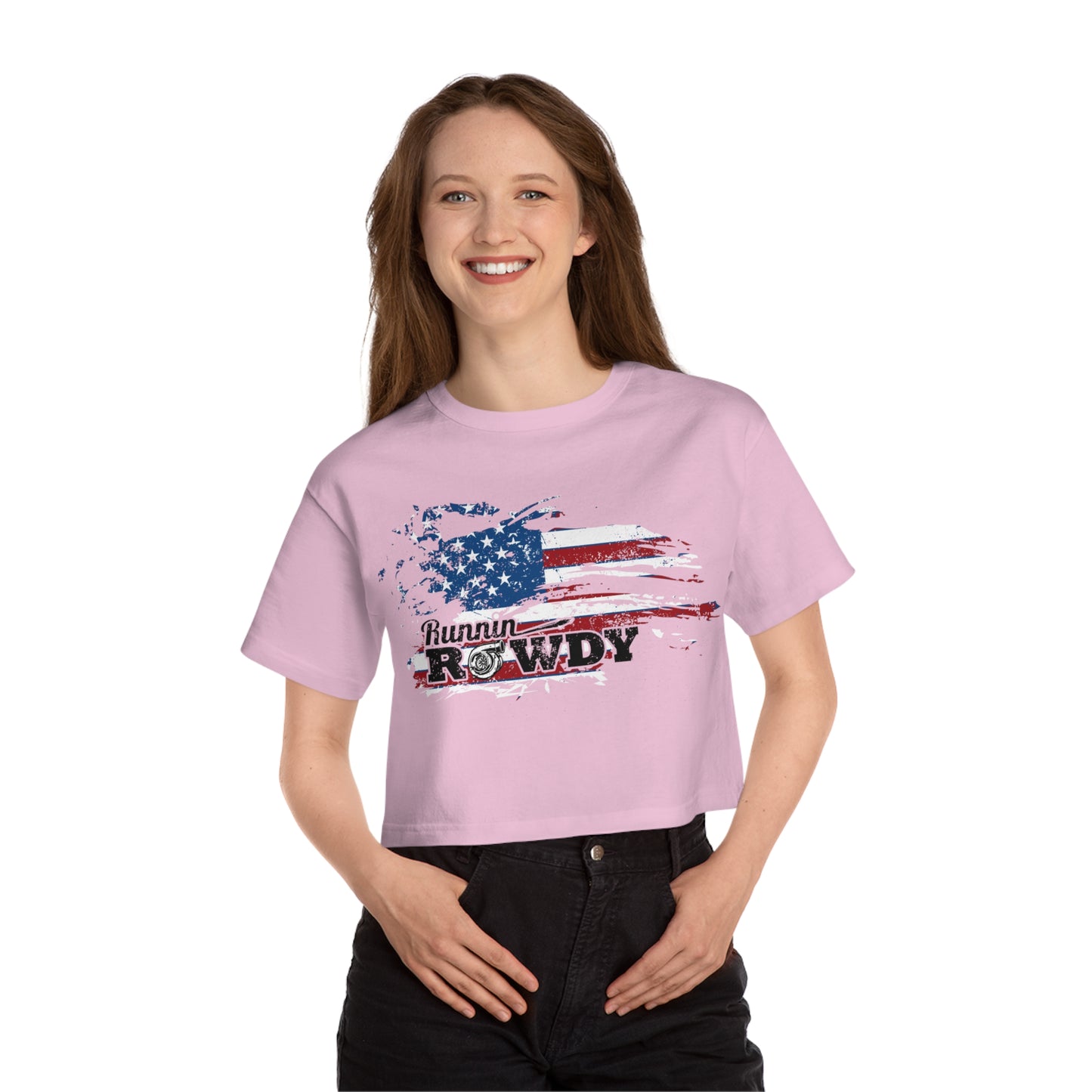 American Flag Women's Heritage Cropped T-Shirt