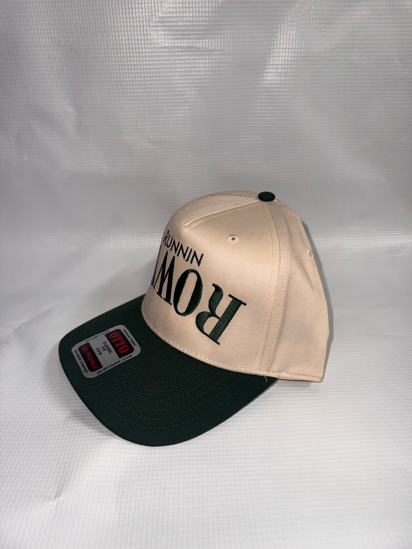 Runnin Rowdy Upside Down Green Hat