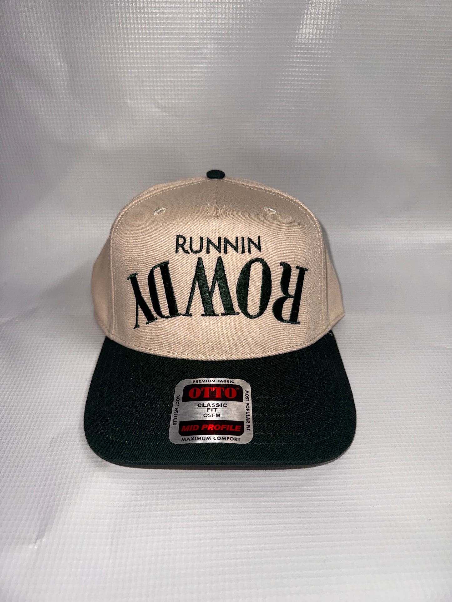 Runnin Rowdy Upside Down Green Hat