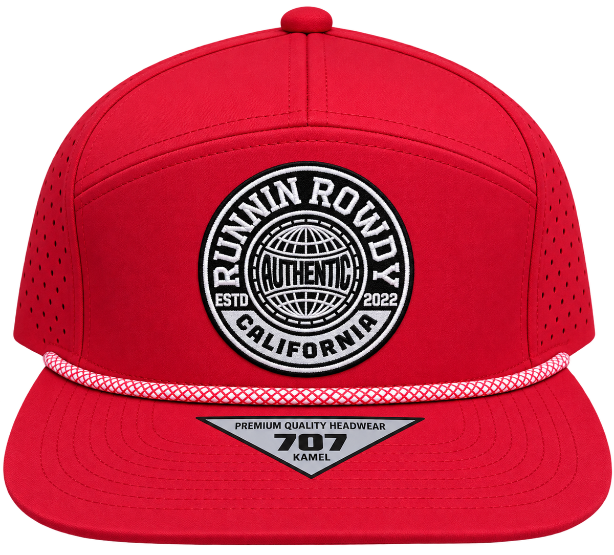 Runnin Rowdy   red waterproof hat