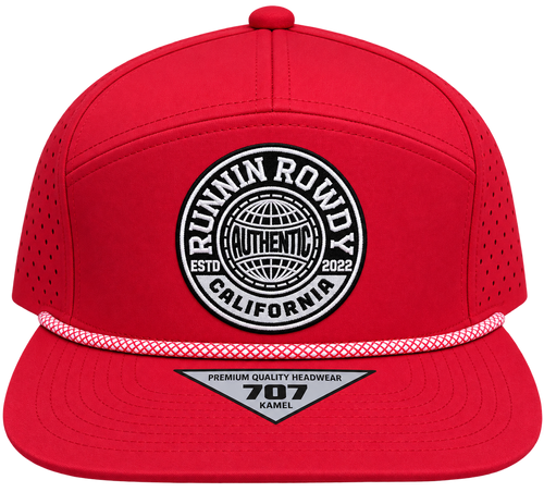 Runnin Rowdy red waterproof hat