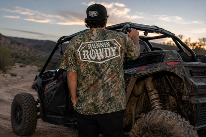 Runnin Rowdy Woodland Camo Heavyweight Tee