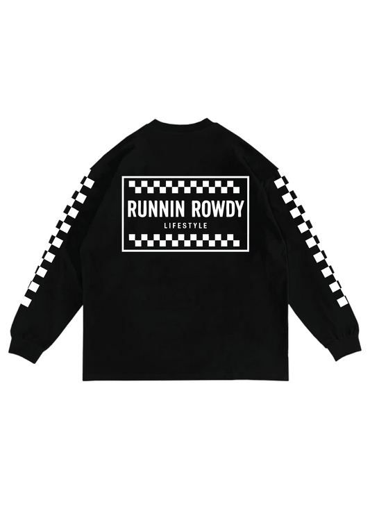 Runnin Rowdy Checkered Long Sleeve
