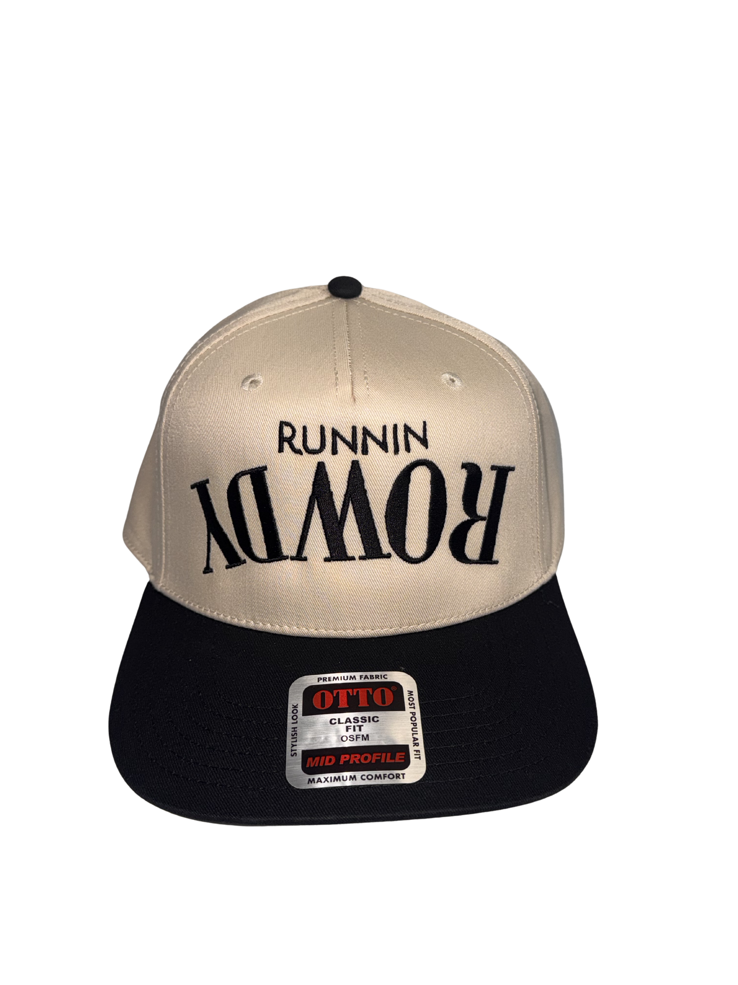 Runnin Rowdy Upside Down White Hat