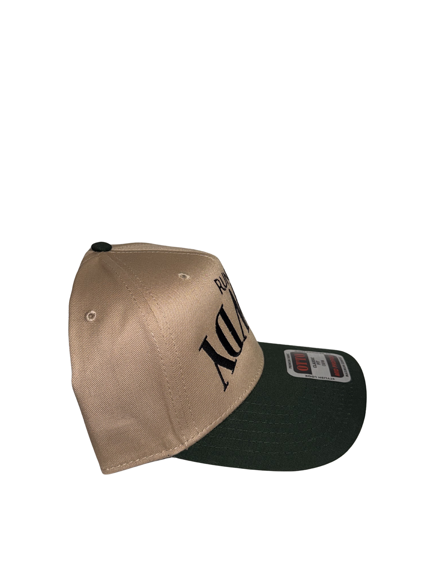 Runnin Rowdy Upside Down Tan/Green Hat