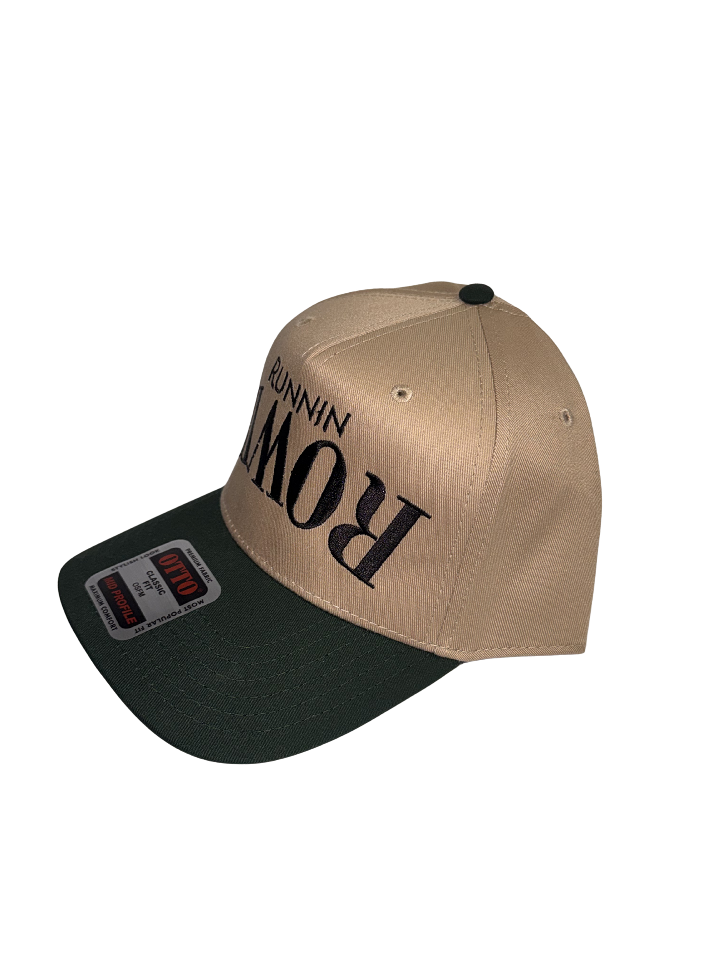 Runnin Rowdy Upside Down Tan/Green Hat
