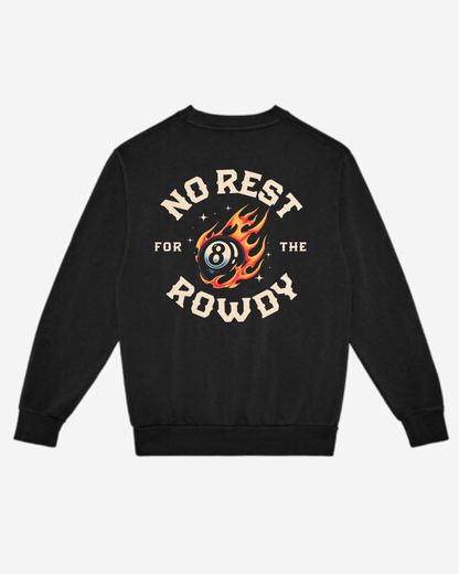 Runnin Rowdy Womens 8 Ball Crewneck