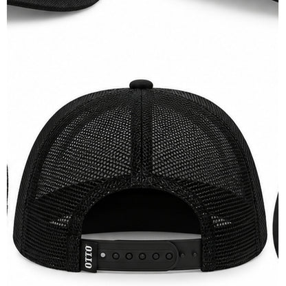 Runnin Rowdy Lifestyle Otto Trucker Hat – Black/Orange