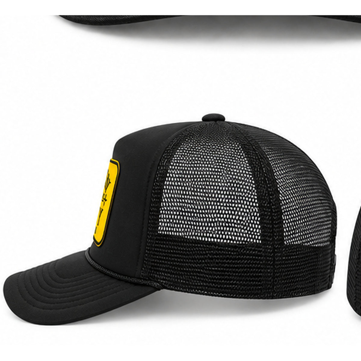 Runnin Rowdy OG Patch Otto Trucker Hat – Black/Yellow