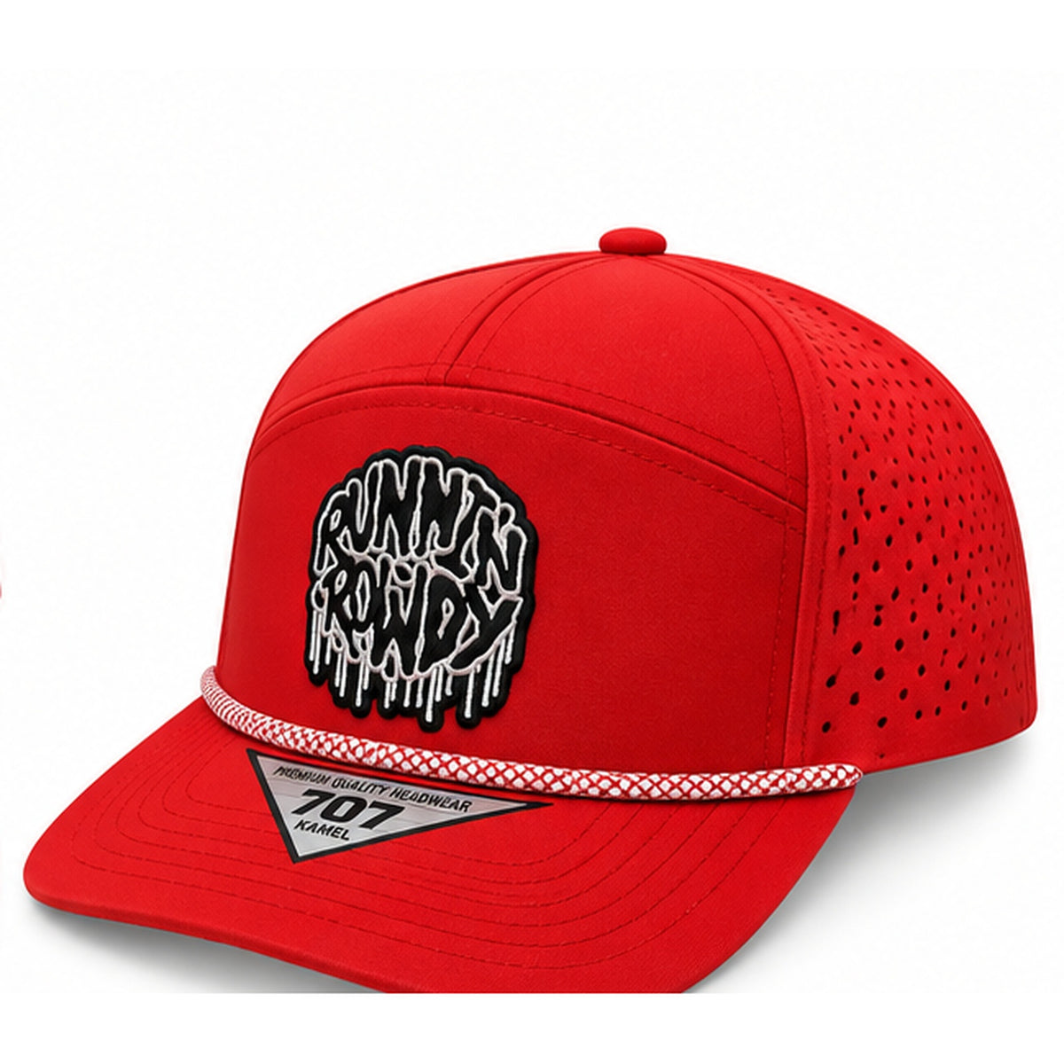 Runnin Rowdy Drip 707 Snapback – Red